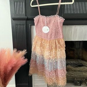 Rainbow star tulle dress